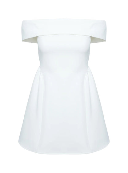 Main Character Strapless Mini Dress White