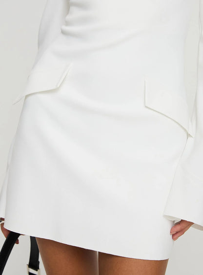 Carters Long Sleeve Mini Dress White Petite