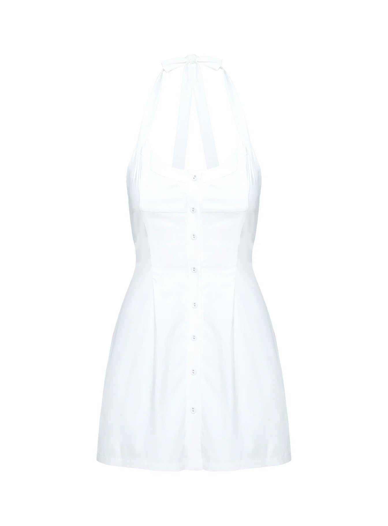 Mallorie Halter Mini Dress White