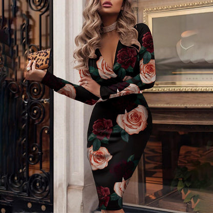 Spring Casual Chiffon Bodycon Dress