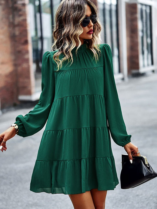 Stand Collar Loose Dresses
