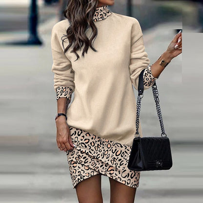 Spring Autumn Print Causal Dress