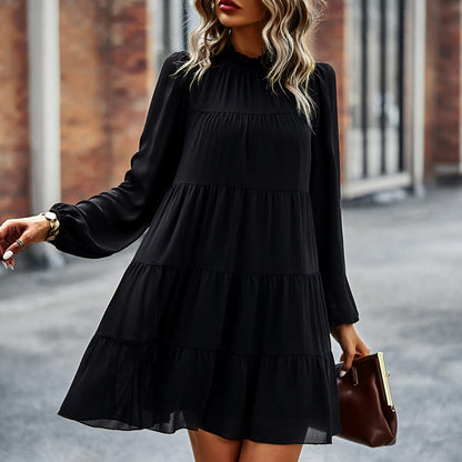 Stand Collar Loose Dresses