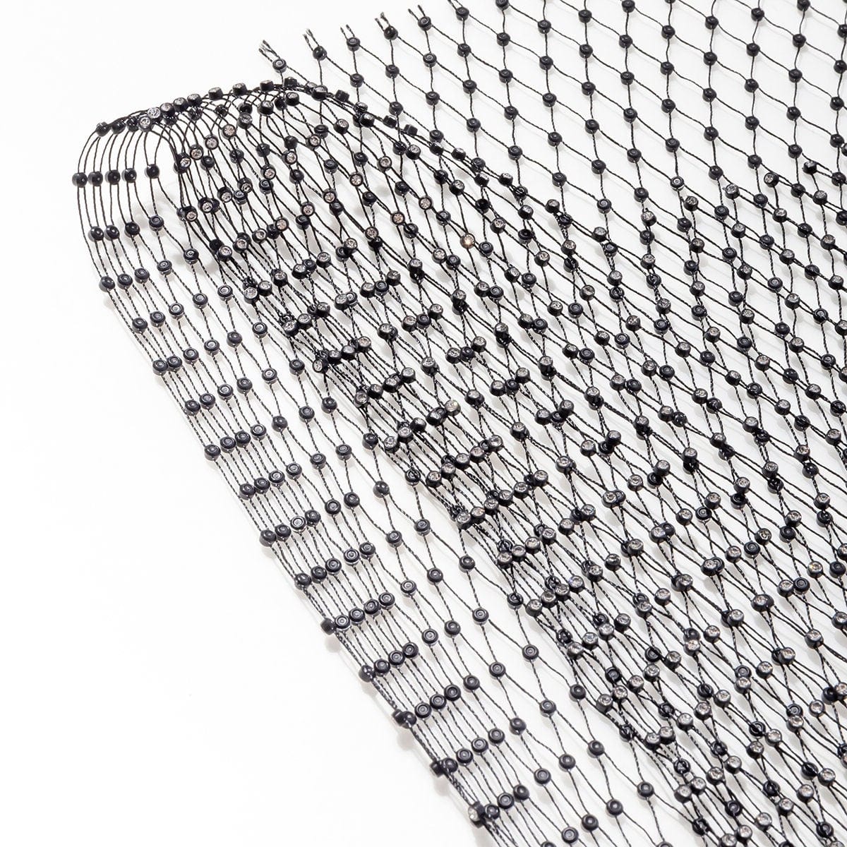 Handmade Rhinestone Fishnet See Through Mesh Cover Up Dress