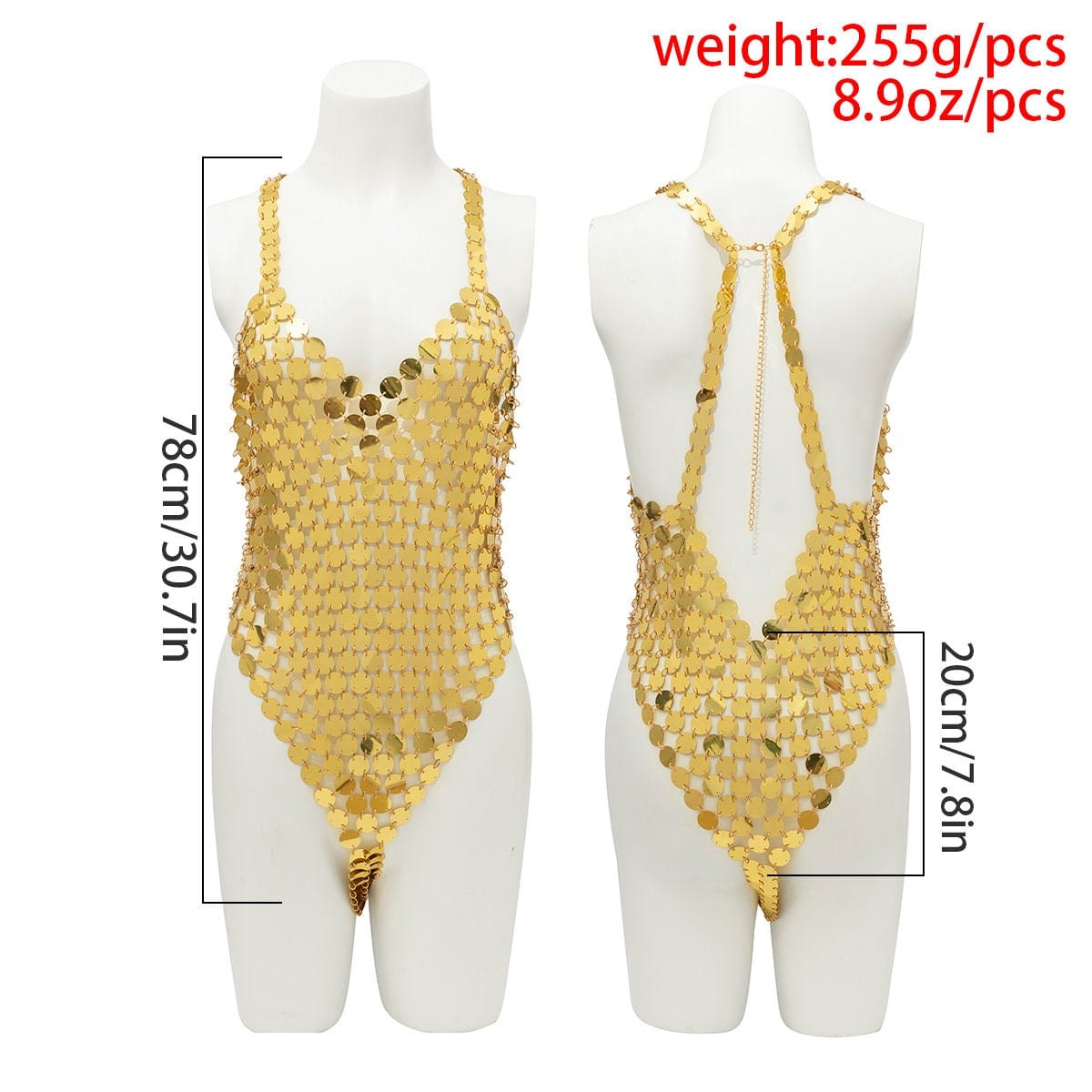 Handmade Transparent Squamous Bikini Sequin Dress