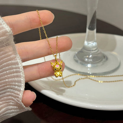 Kawaii Sanrio Gold Filled Kuromi Necklace
